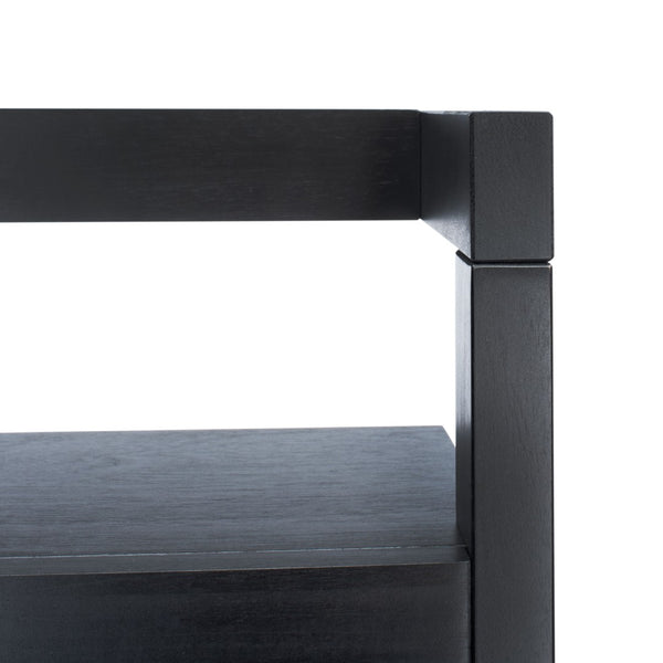 Safavieh Yassi 5-Tier Leaning Etagere - Rustic Storage Solution For Small Spaces With Stylish Open Shelving Black ETG9403D