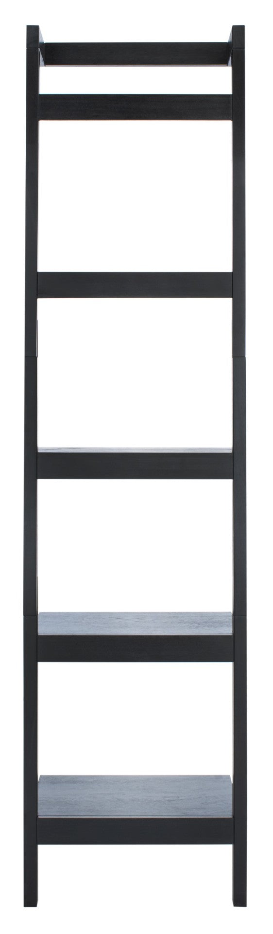 Safavieh Yassi 5-Tier Leaning Etagere - Rustic Storage Solution For Small Spaces With Stylish Open Shelving Black ETG9403D