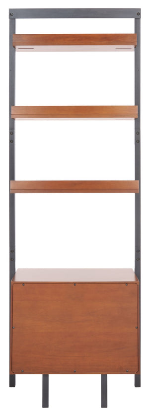 Safavieh Lavina 3-Shelf Etagere With Drawer - Stylish Industrial Storage Solution For Any Space Honey Brown / Charcoal ETG9404C