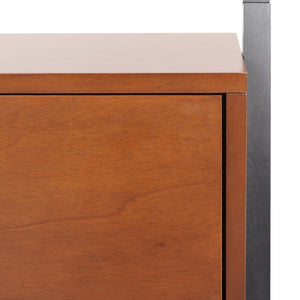 Safavieh Lavina 3-Shelf Etagere With Drawer - Stylish Industrial Storage Solution For Any Space Honey Brown / Charcoal ETG9404C