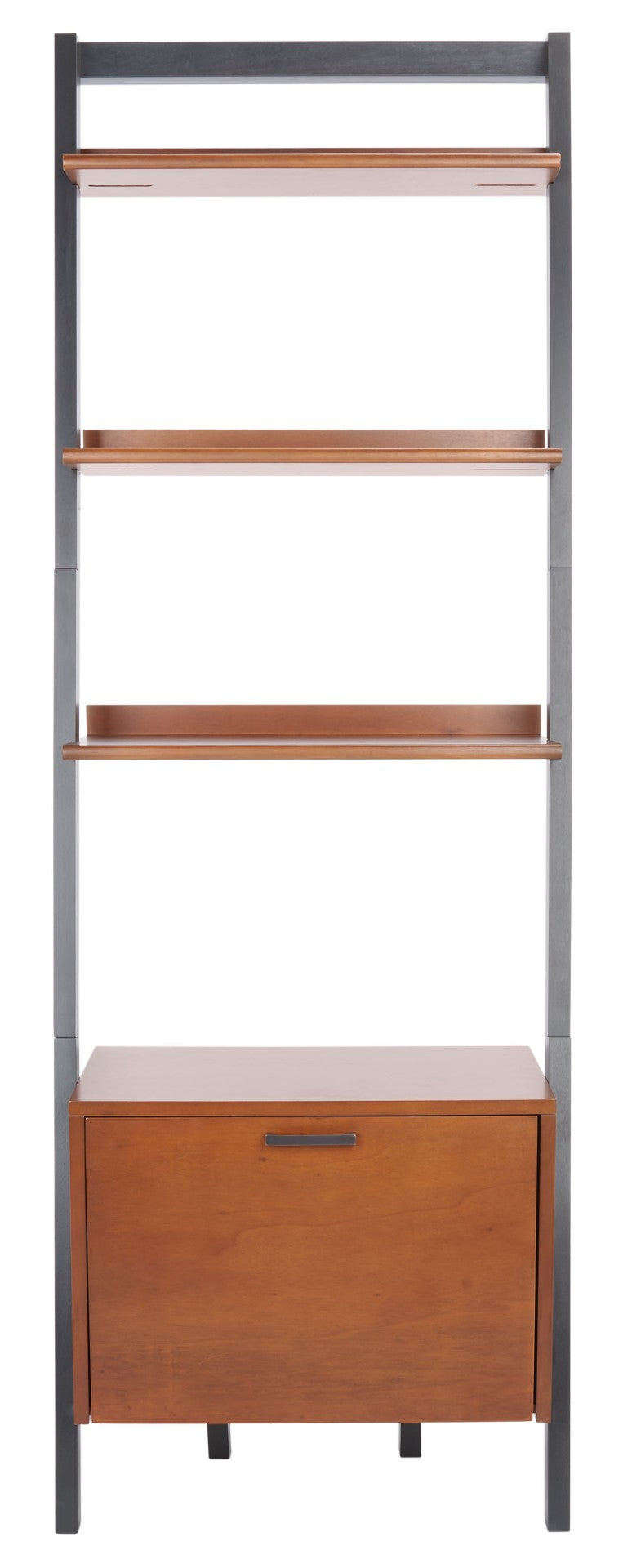 Safavieh Lavina 3-Shelf Etagere With Drawer - Stylish Industrial Storage Solution For Any Space Honey Brown / Charcoal ETG9404C