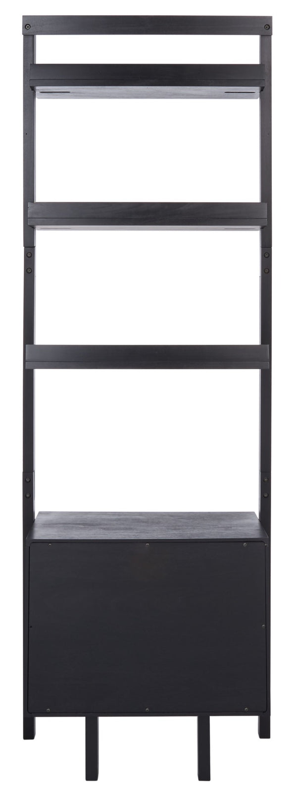 Safavieh Lavina 3-Shelf Etagere With Drawer - Stylish Industrial Storage Solution For Any Space Black ETG9404D