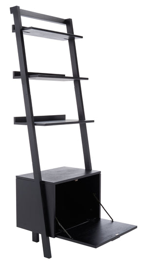 Safavieh Lavina 3-Shelf Etagere With Drawer - Stylish Industrial Storage Solution For Any Space Black ETG9404D