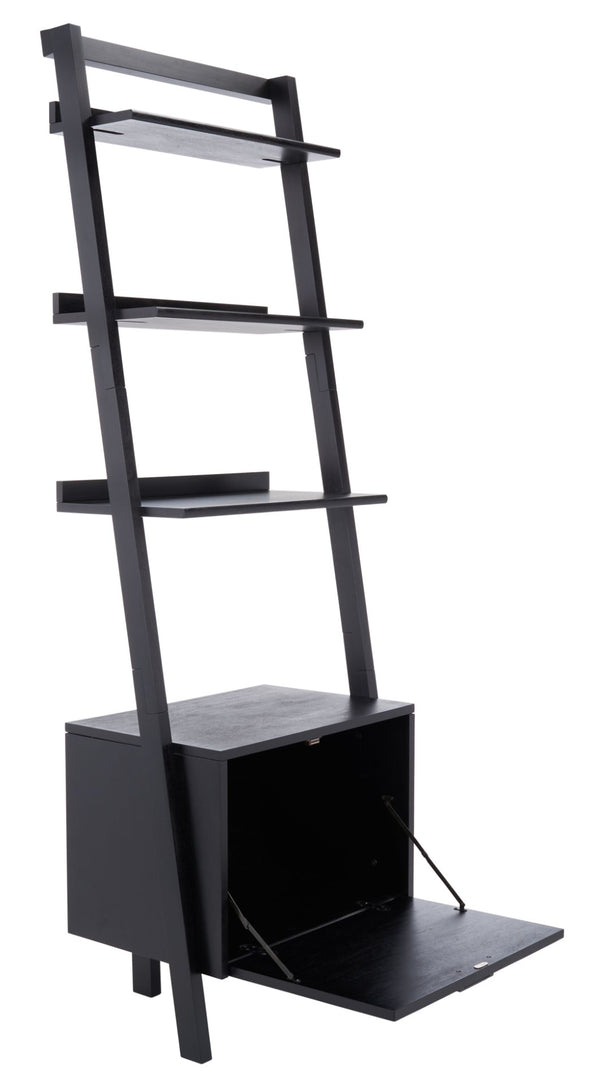 Safavieh Lavina 3-Shelf Etagere With Drawer - Stylish Industrial Storage Solution For Any Space Black ETG9404D