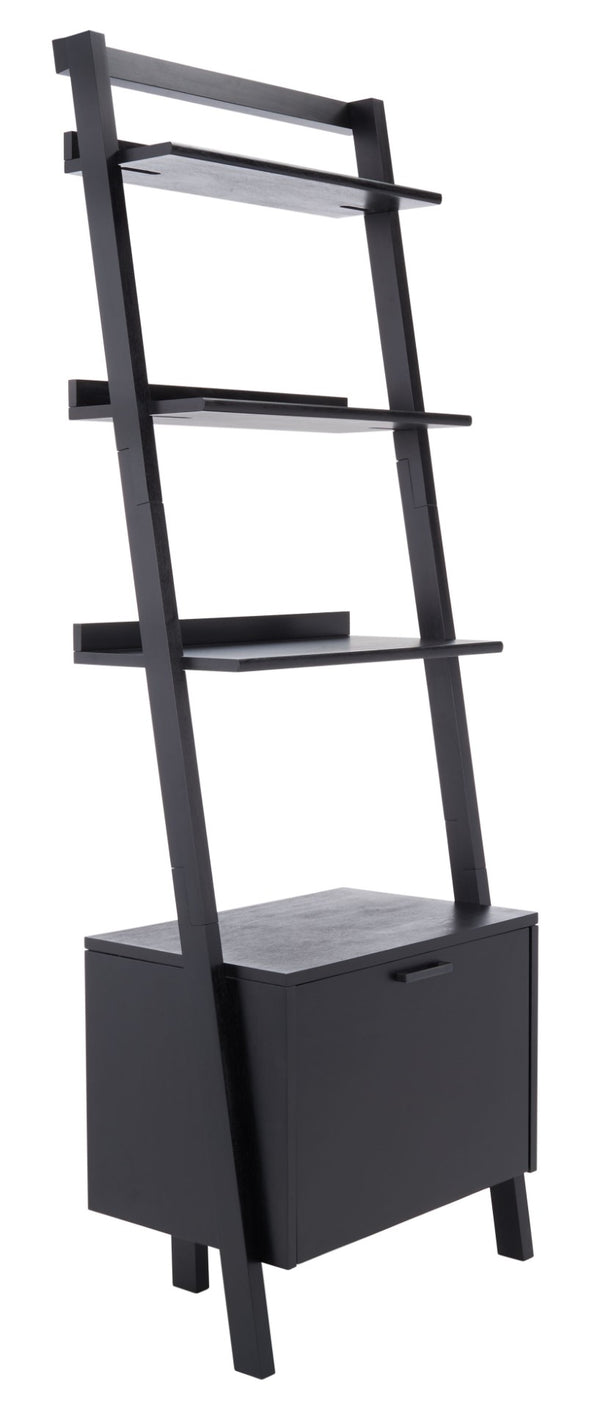 Safavieh Lavina 3-Shelf Etagere With Drawer - Stylish Industrial Storage Solution For Any Space Black ETG9404D