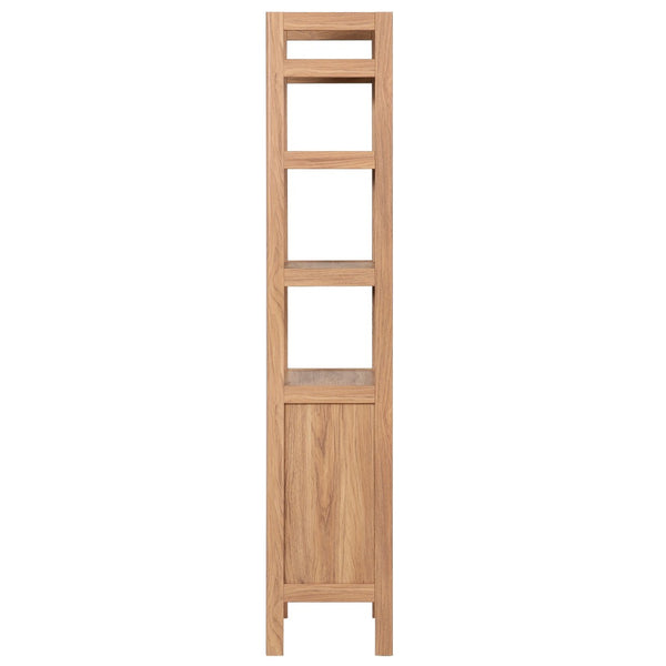 Safavieh Glapelle Oak-Finish 4-Shelf Bookcase With Concealed Cabinet For Stylish Space-Saving Storage Solutions ETG9600A