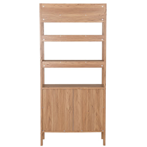 Safavieh Glapelle 4 Shelf 2 Door Bookcase In Elegant Oak – Stylish Storage Solution For Books & Collectibles Oak Wood Etg9601a