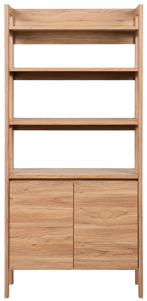 Safavieh Glapelle 4 Shelf 2 Door Bookcase In Elegant Oak – Stylish Storage Solution For Books & Collectibles Oak Wood Etg9601a