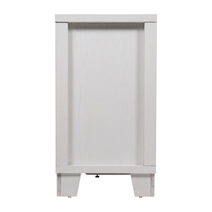 English Elm Wells 59 Inch Modern Buffet Sideboard Storage Cabinet with Glass Doors and Ample Organized Space White EV-CA7515-01ZZ-WH-GG