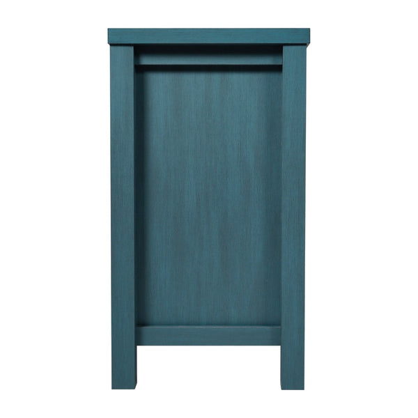 English Elm Dion 59-Inch Modern Buffet Sideboard: Sleek Storage Cabinet with Glass Doors & Open Shelf Design Teal EV-CA7515-ZZ-TL-GG