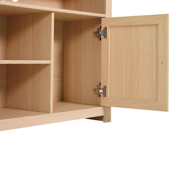 English Elm Malaki Mid-Century Modern Buffet Sideboard with Soft Close Doors & Adjustable Storage for TVs Up to 65" Natural 58" EV-ET8114-ZZ-NAT-GG