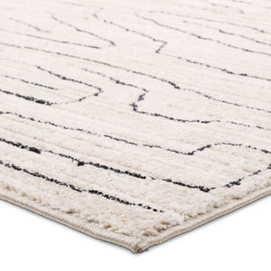 Jaipur Living Eva Newlyn Eva01 Powerloomed Machinemade 100% Polyester Lines Abstract Indoor Rug Ivory 100% Polyester Rug160952