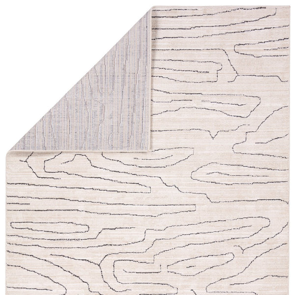 Jaipur Living Eva Newlyn Eva01 Powerloomed Machinemade 100% Polyester Lines Abstract Indoor Rug Ivory 100% Polyester Rug160952