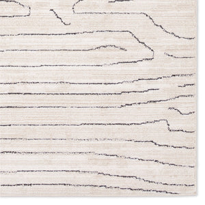 Jaipur Living Eva Newlyn Eva01 Powerloomed Machinemade 100% Polyester Lines Abstract Indoor Rug Ivory 100% Polyester Rug160952