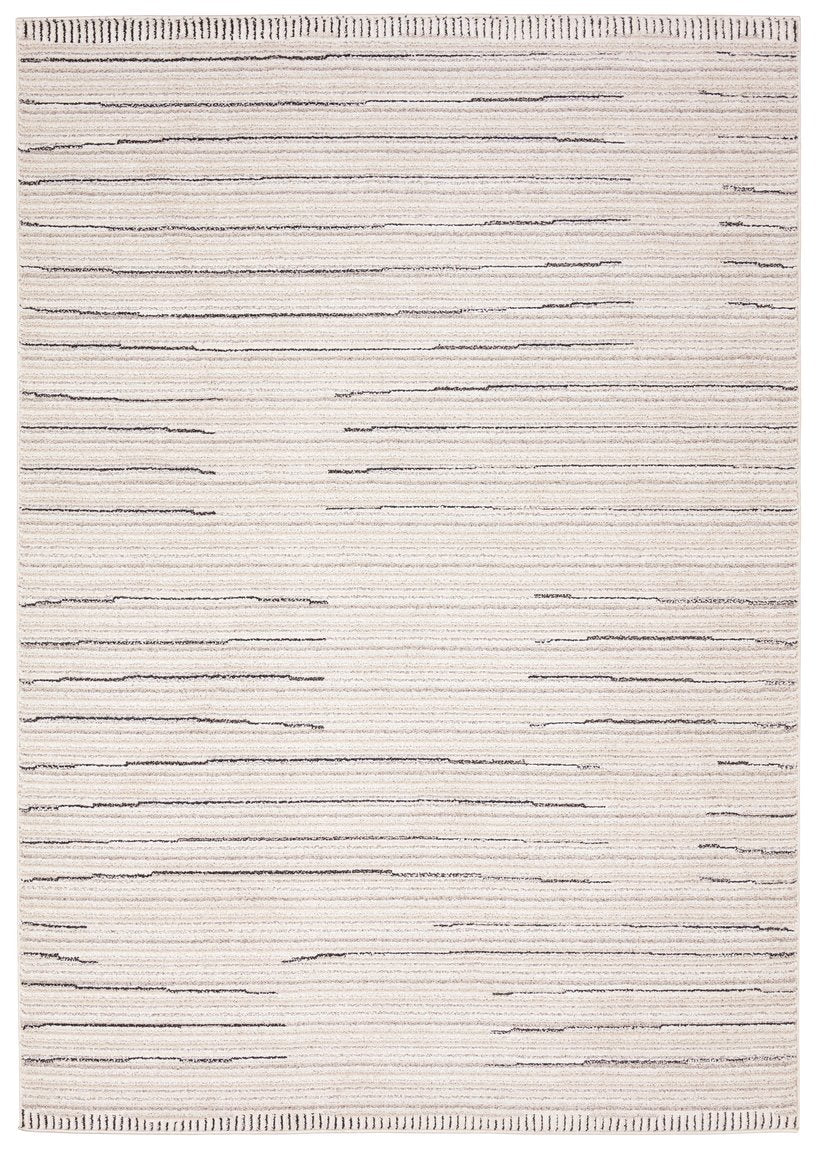 Jaipur Living Eva Regious Eva02 Powerloomed Machinemade 100% Polyester Lines Stripes Indoor Rug Ivory 100% Polyester Rug160961