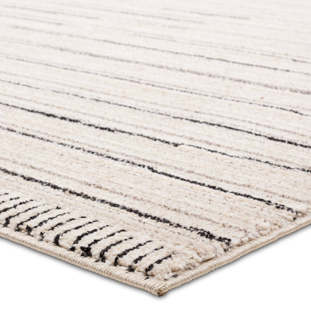 Jaipur Living Eva Regious Eva02 Powerloomed Machinemade 100% Polyester Lines Stripes Indoor Rug Ivory 100% Polyester Rug160961