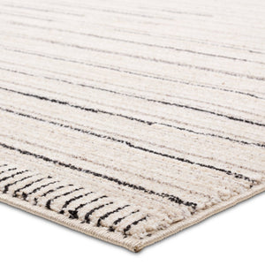 Jaipur Living Eva Regious Eva02 Powerloomed Machinemade 100% Polyester Lines Stripes Indoor Rug Ivory 100% Polyester Rug160961