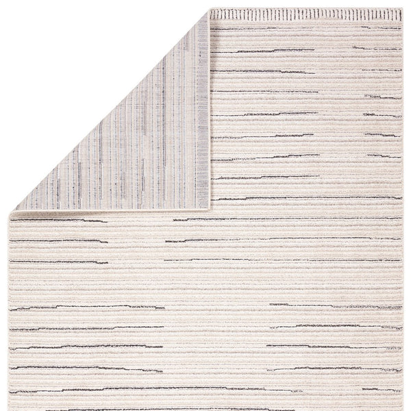 Jaipur Living Eva Regious Eva02 Powerloomed Machinemade 100% Polyester Lines Stripes Indoor Rug Ivory 100% Polyester Rug160961