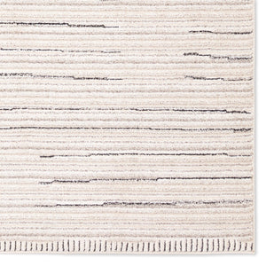 Jaipur Living Eva Regious Eva02 Powerloomed Machinemade 100% Polyester Lines Stripes Indoor Rug Ivory 100% Polyester Rug160961