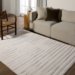 Jaipur Living Eva Regious Eva02 Powerloomed Machinemade 100% Polyester Lines Stripes Indoor Rug Ivory 100% Polyester Rug160961
