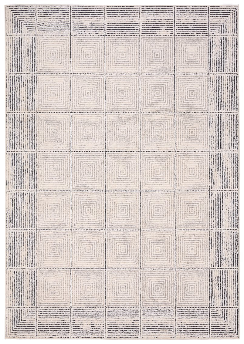Jaipur Living Eva Quadrant Eva03 Powerloomed Machinemade 100% Polyester Geometric Geometric Indoor Rug Ivory 100% Polyester Rug160962