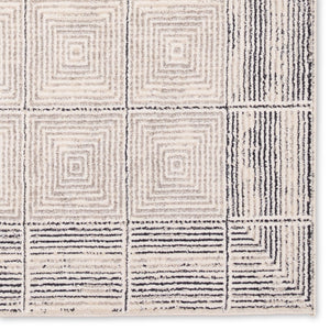 Jaipur Living Eva Quadrant Eva03 Powerloomed Machinemade 100% Polyester Geometric Geometric Indoor Rug Ivory 100% Polyester Rug160962