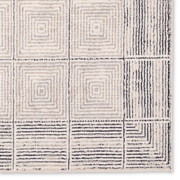 Jaipur Living Eva Quadrant Eva03 Powerloomed Machinemade 100% Polyester Geometric Geometric Indoor Rug Ivory 100% Polyester Rug160962