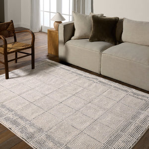 Jaipur Living Eva Quadrant Eva03 Powerloomed Machinemade 100% Polyester Geometric Geometric Indoor Rug Ivory 100% Polyester Rug160962