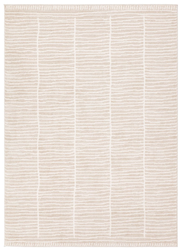 Jaipur Living Eva Siawin Eva08 Powerloomed Machinemade 100% Polyester Moroccan / Bohemian Stripes Indoor Rug Tan 100% Polyester Rug161782