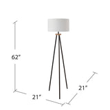 Preston Bronze Metal Tripod Lamp EVAER1510 Evolution by Crestview Collection