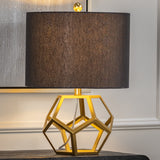 Cassandra Gold Metal Geo Lamp EVAER1628 Evolution by Crestview Collection