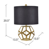 Cassandra Gold Metal Geo Lamp EVAER1628 Evolution by Crestview Collection