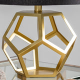 Cassandra Gold Metal Geo Lamp EVAER1628 Evolution by Crestview Collection