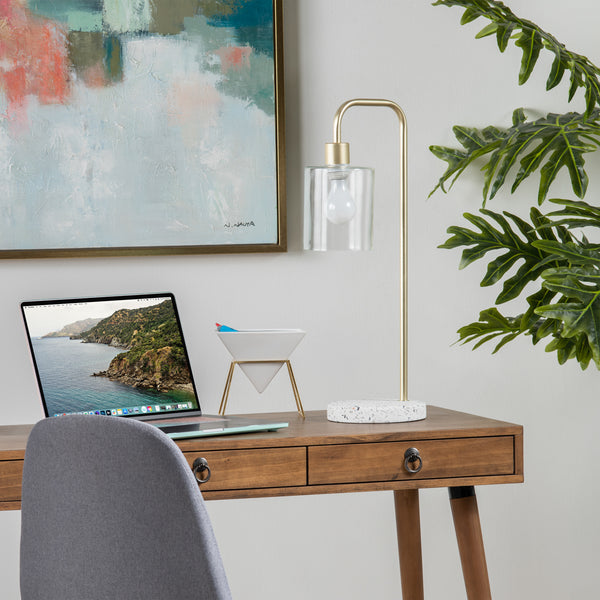 Keesee Gold & Terrazzo Task Lamp EVAER1685 Evolution by Crestview Collection