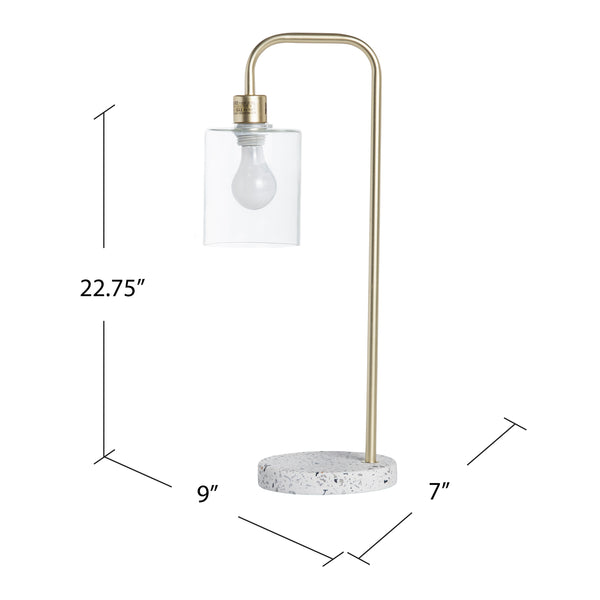 Keesee Gold & Terrazzo Task Lamp EVAER1685 Evolution by Crestview Collection