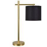 Sabrina Black And Gold Task Lamp EVAER1696 Evolution by Crestview Collection