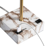 Tilbury Faux Marble & Usb Table Lamp EVAER2089USB Evolution by Crestview Collection