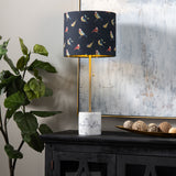 Isla Marble Base Lamp With Bird Shade EVAMB0077 Evolution by Crestview Collection