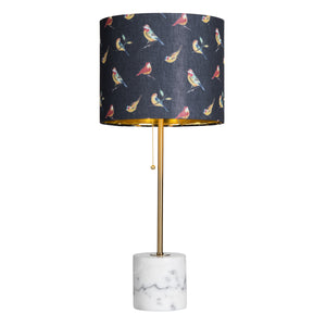 Isla Marble Base Lamp With Bird Shade EVAMB0077 Evolution by Crestview Collection