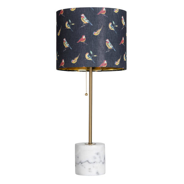 Isla Marble Base Lamp With Bird Shade EVAMB0077 Evolution by Crestview Collection