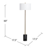 Lincoln Marble Floor Lamp EVAMB0083BLK Evolution by Crestview Collection