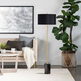 Lincoln Marble Floor Lamp EVAMB0083BLK Evolution by Crestview Collection