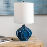 Prescott Blue Ceramic Table Lamp EVAP2542 Evolution by Crestview Collection