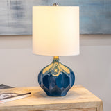 Prescott Blue Ceramic Table Lamp EVAP2542 Evolution by Crestview Collection