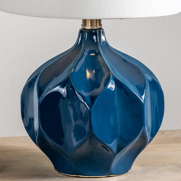 Prescott Blue Ceramic Table Lamp EVAP2542 Evolution by Crestview Collection