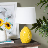 Loxley Yellow Ceramic Table Lamp EVAP2543YW Evolution by Crestview Collection