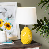 Loxley Yellow Ceramic Table Lamp EVAP2543YW Evolution by Crestview Collection