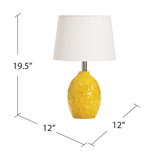 Loxley Yellow Ceramic Table Lamp EVAP2543YW Evolution by Crestview Collection