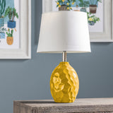 Loxley Yellow Ceramic Table Lamp EVAP2543YW Evolution by Crestview Collection