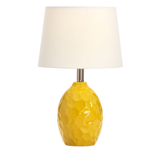 Loxley Yellow Ceramic Table Lamp EVAP2543YW Evolution by Crestview Collection